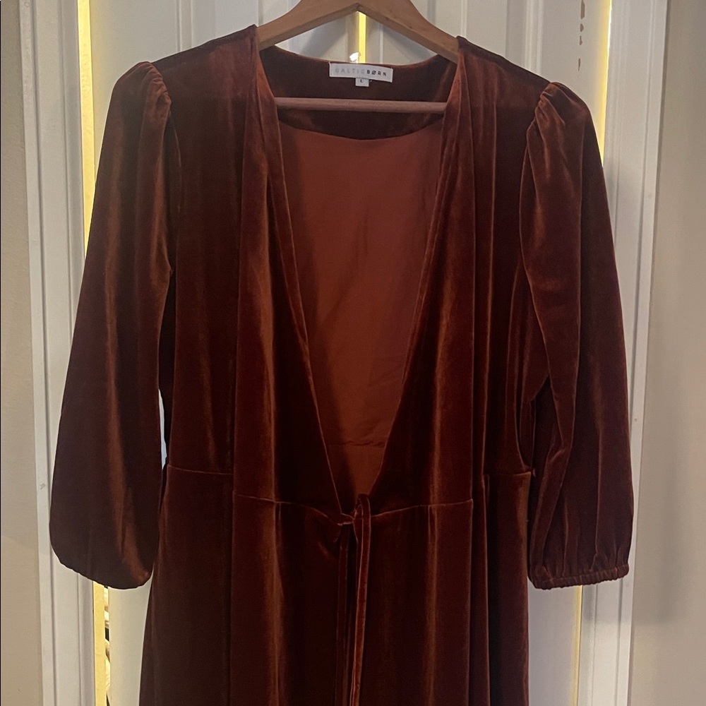 Baltic Born Rust Velvet Dress